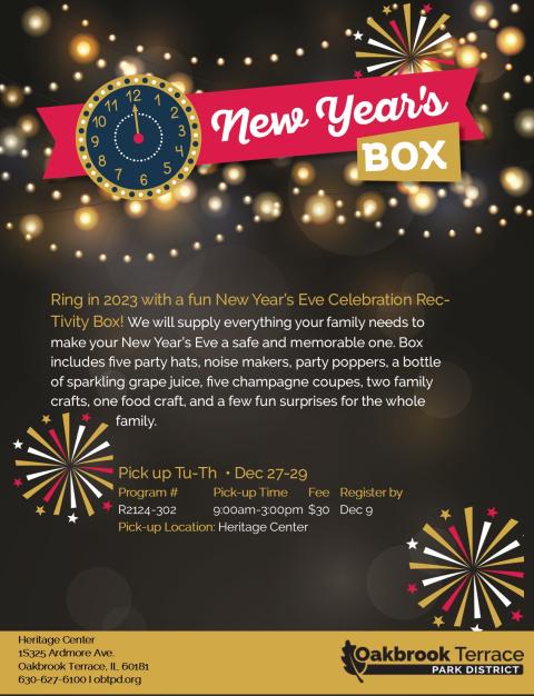 New Year's Eve Rec-Tivity Box flyer 
