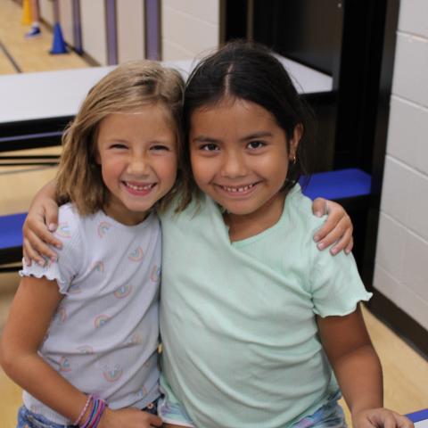 Two students in gym 