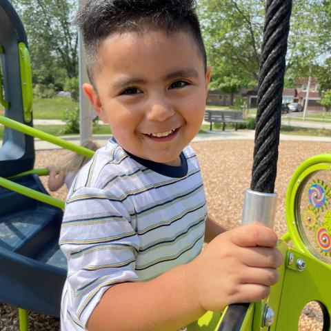 Child on swing 